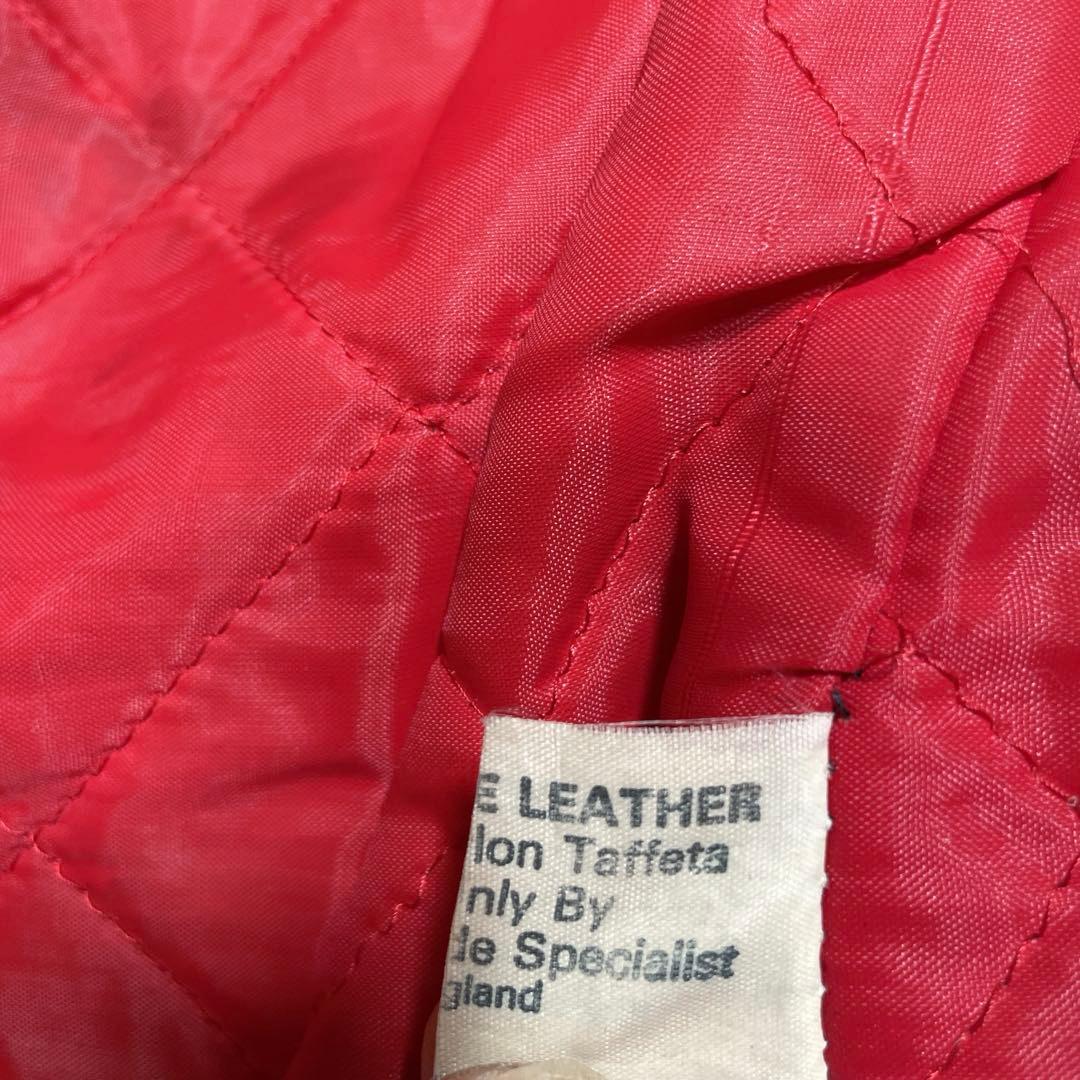 ヴィンテージ　ダブルライダース　カウレザー　ホワイト　イングランド製