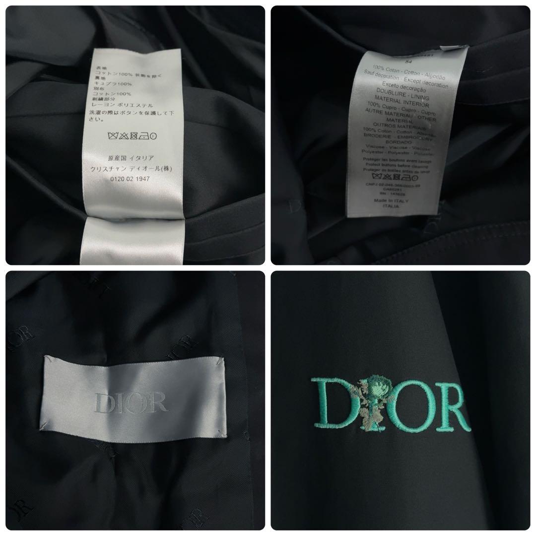 11566【美品・即完売】Dior 刺繍ロゴジャケット　カプセルコレクション　黒