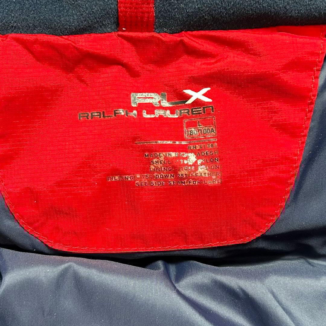 RLX ダウンジャケット　レッド　L フード脱着可