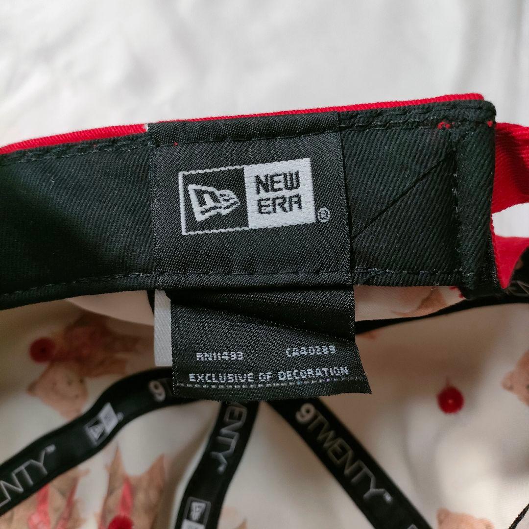 希少 ピンクハウス×ニューエラ 920 テディベア 刺繍 パッチ 赤