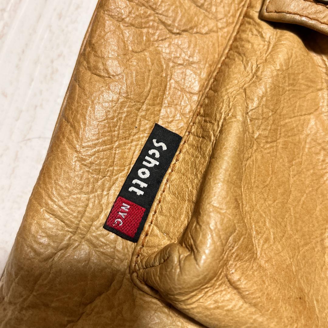Schott ショット レザージャケット モーターサイクルジャケット キャメル
