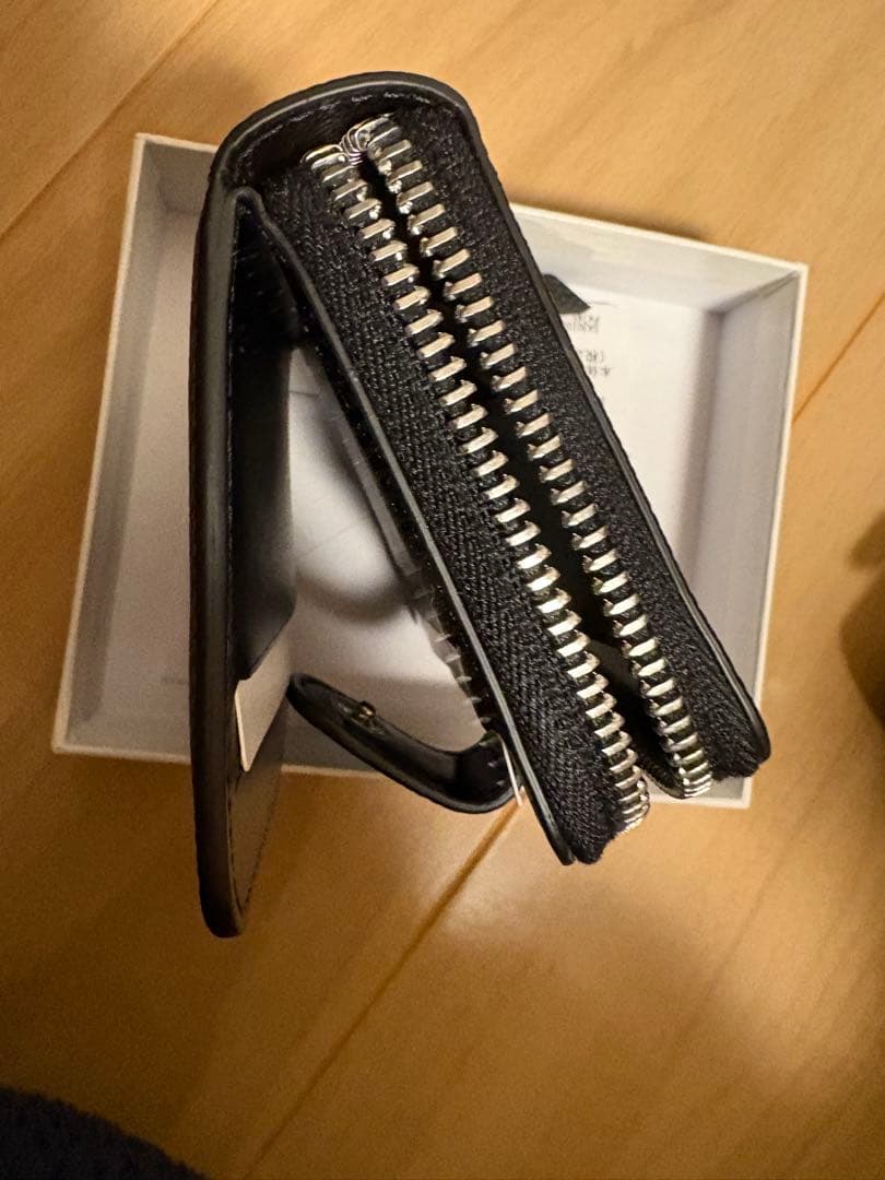 Maison Margiela 　ミニウォレット　二つ折り財布　ブラック　牛革