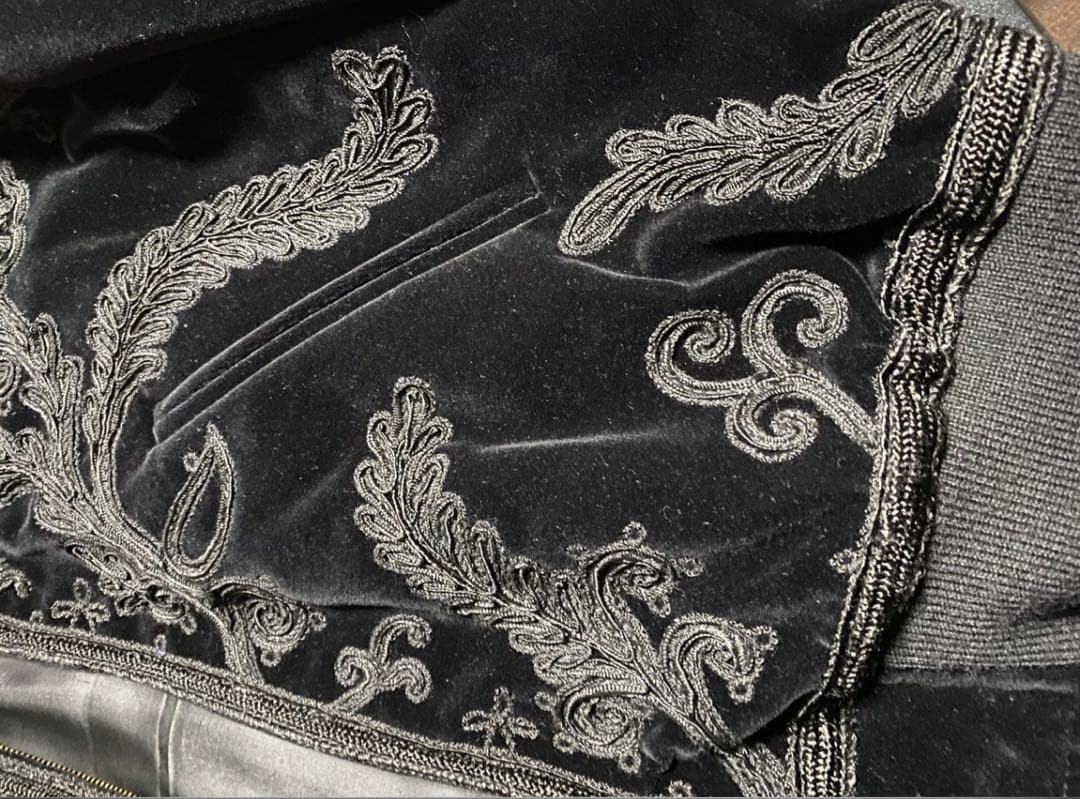 セリーヌ 20aw 刺繍ブルゾン　celine エディスリマン　ベロアジャケット