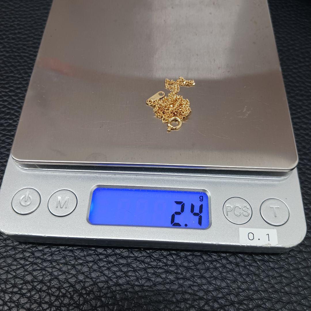 (C011318) K18 YG ネックレス 喜平2面シングル ホールマーク