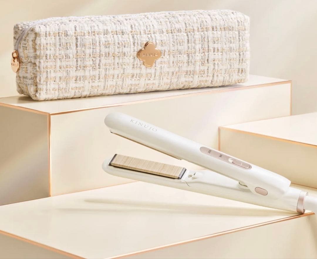 KINUJO ミニストレートヘアアイロン ホワイト 保証書付き