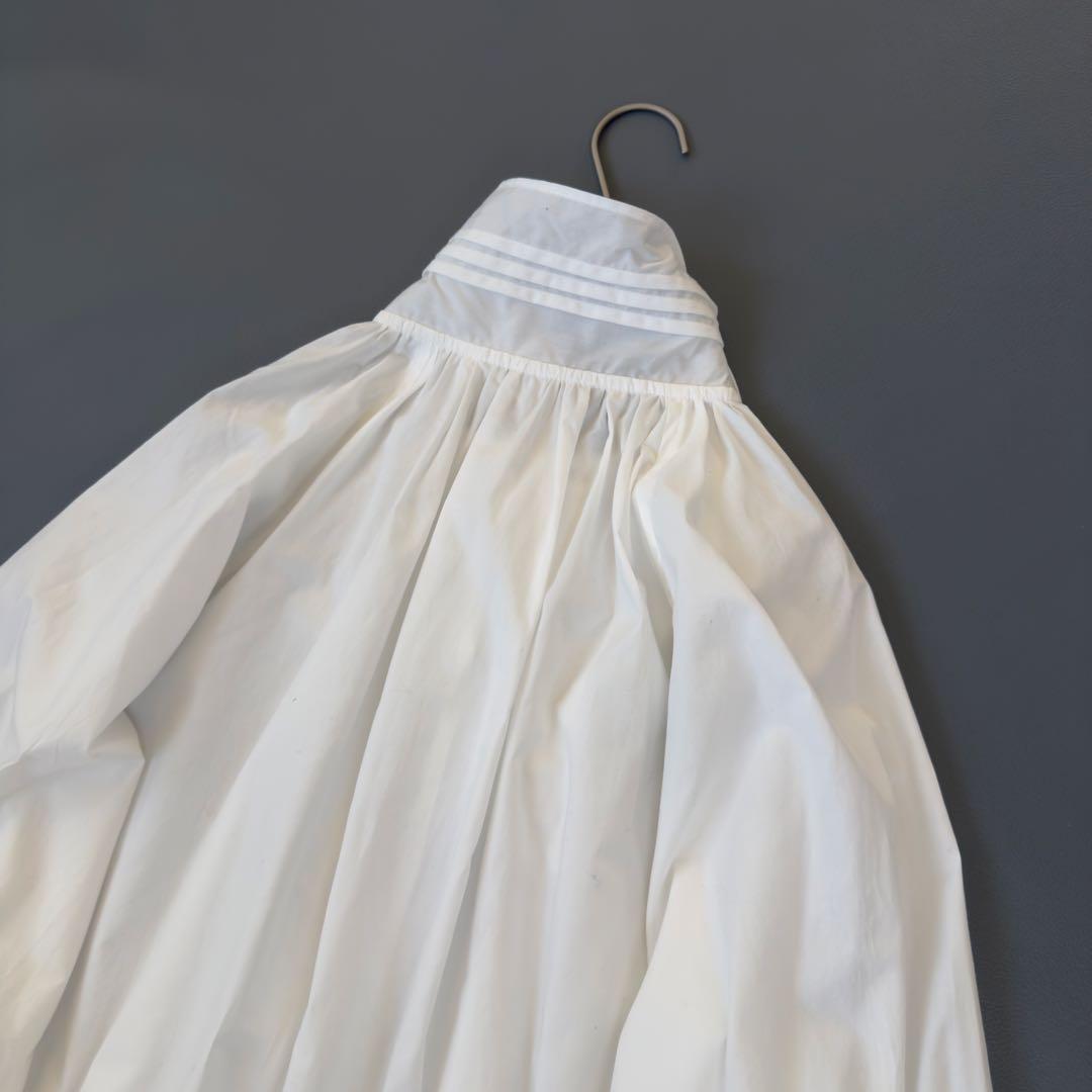 25年　新品　ユナイテッドアローズ コットンソリッド&ストライプボウタイブラウス