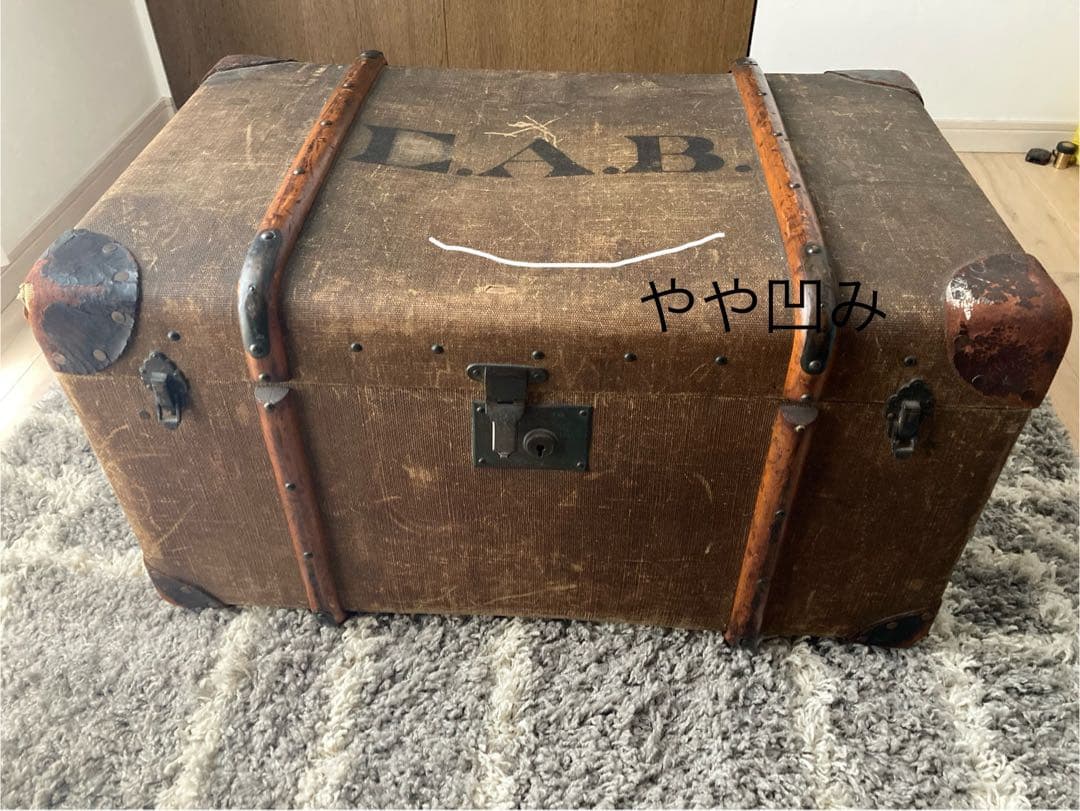 ￼【お値下げ】アンティーク ヴィンテージ 大型トランク 収納　コーヒーテーブル
