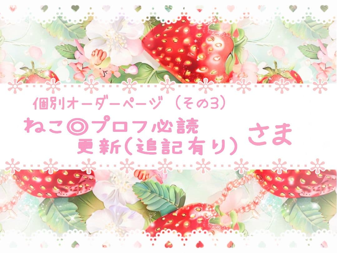 ねこ◎プロフ必読、更新(追記有り)様用個別オーダーページ3 パネル生地 ねこ