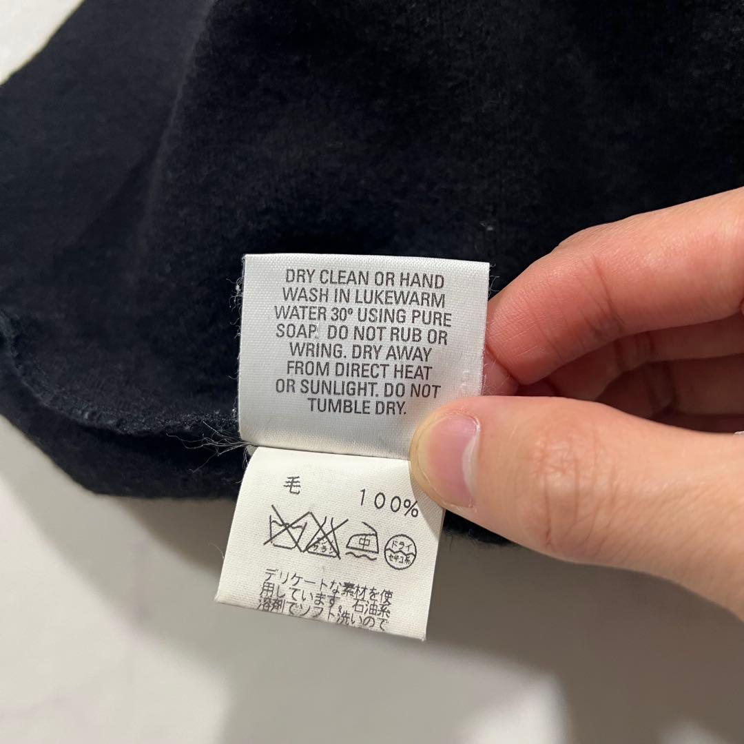 エルメス マルジェラ期 カシミヤ100% ニット スコットランド製 黒ハイネック