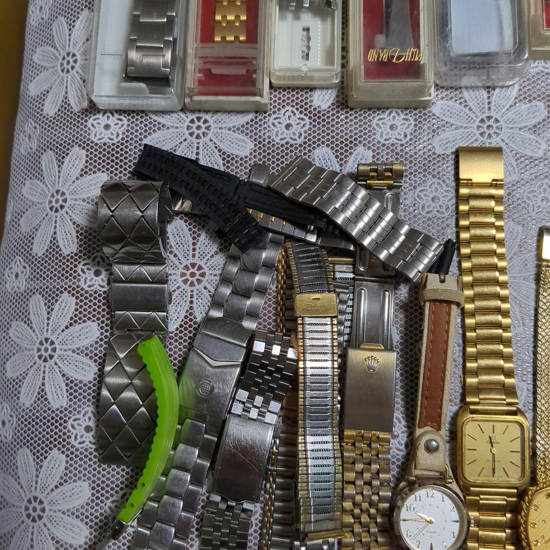 ティファニィグッチローレクスその他保管品不動品電池切れケースベルト皮ベルト未使用