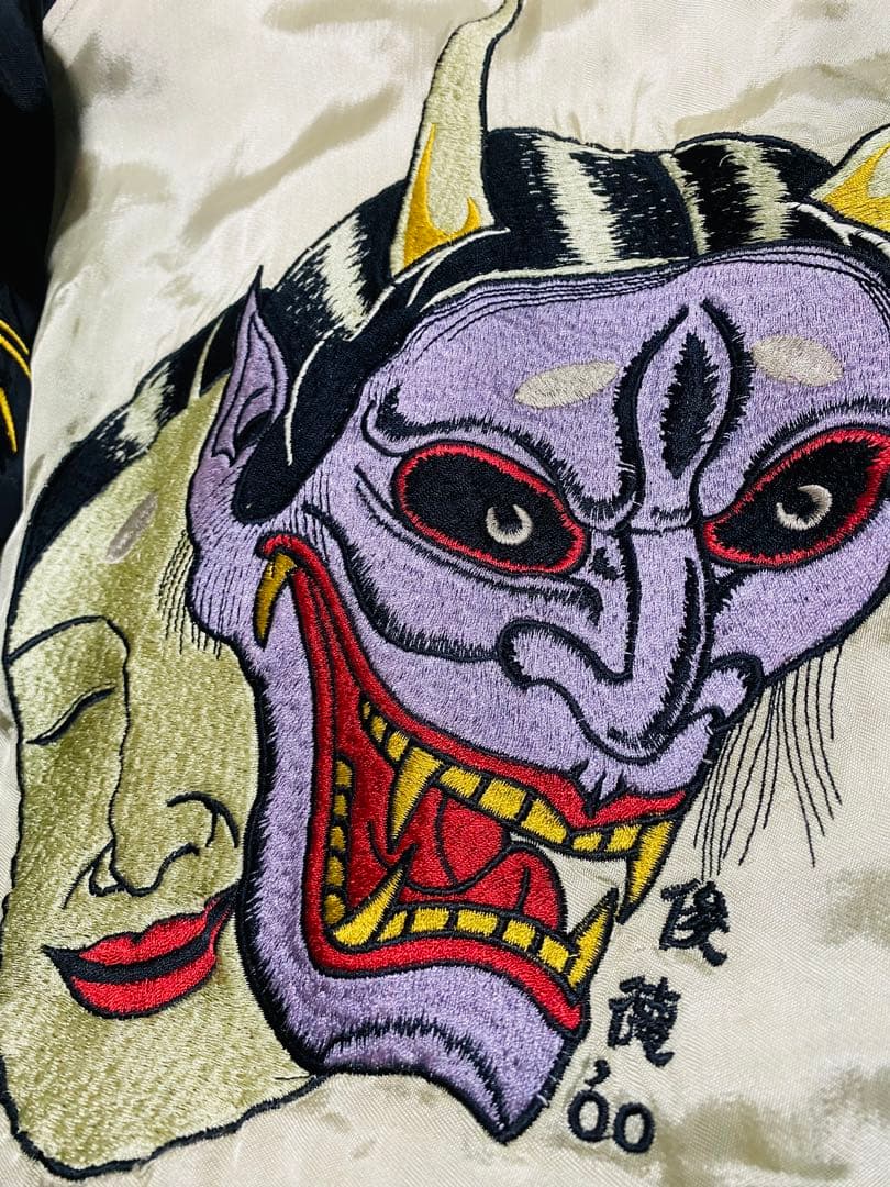 Back street crawler 2面使 限定龍 スカル スカジャン 別珍