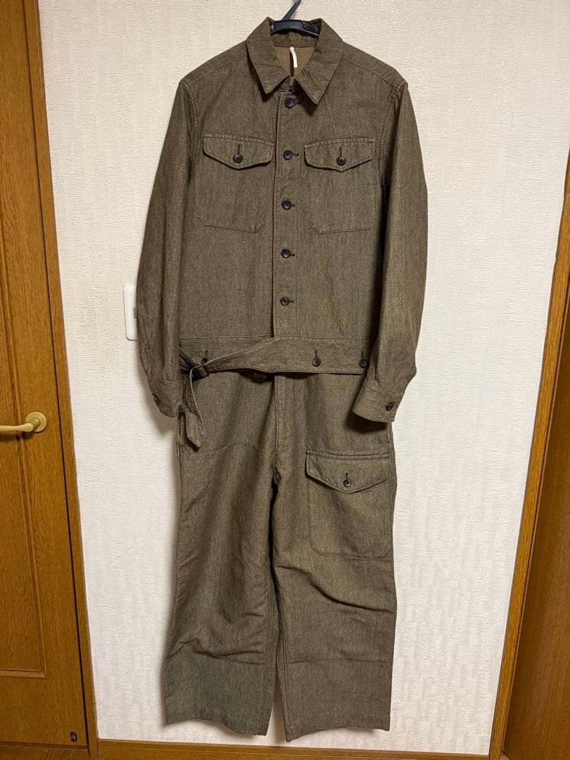 【サイズ7裾上済】sus-sous overall setups ブラウン