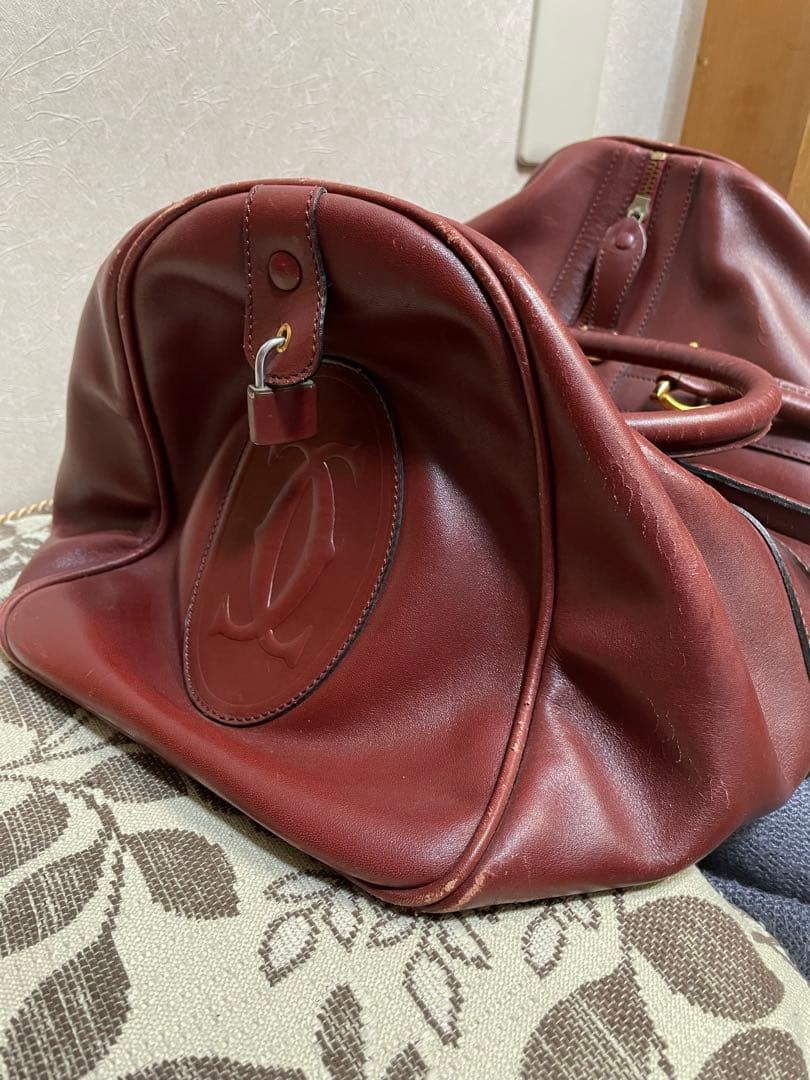 ヴィンテージ　Cartier マストライン ボストンバッグ カルティエ