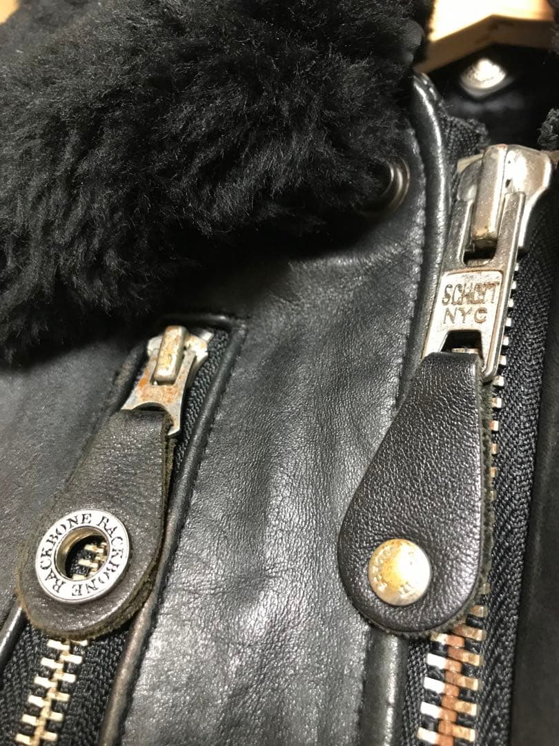 ミセス BACKBONE×Schott G-1レザーショットライダース