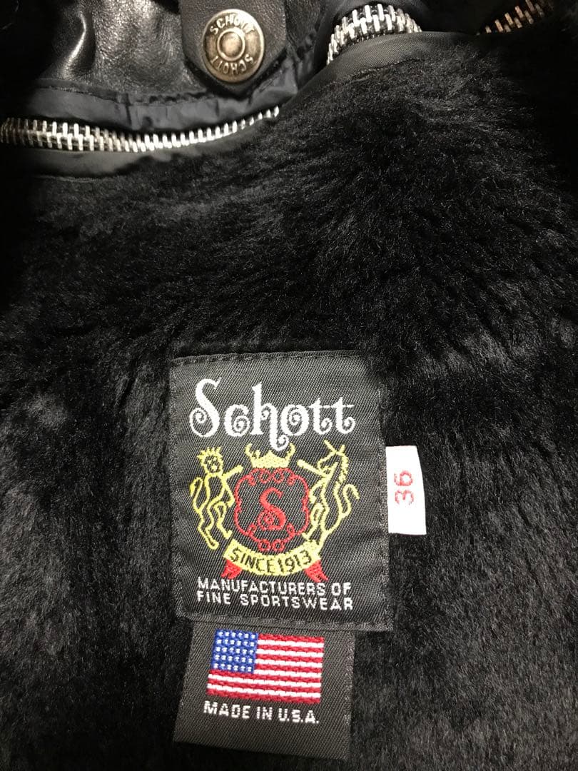 ミセス BACKBONE×Schott G-1レザーショットライダース