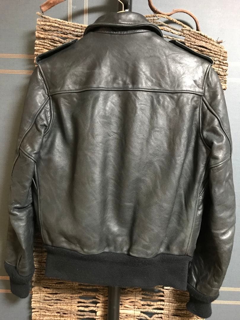 ミセス BACKBONE×Schott G-1レザーショットライダース