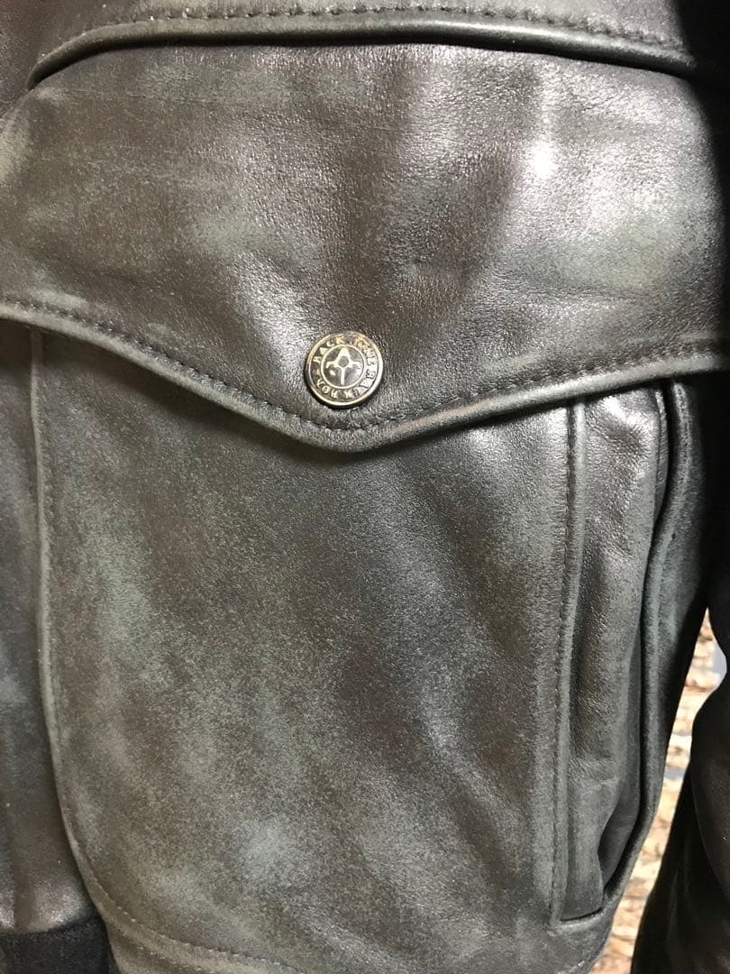 ミセス BACKBONE×Schott G-1レザーショットライダース