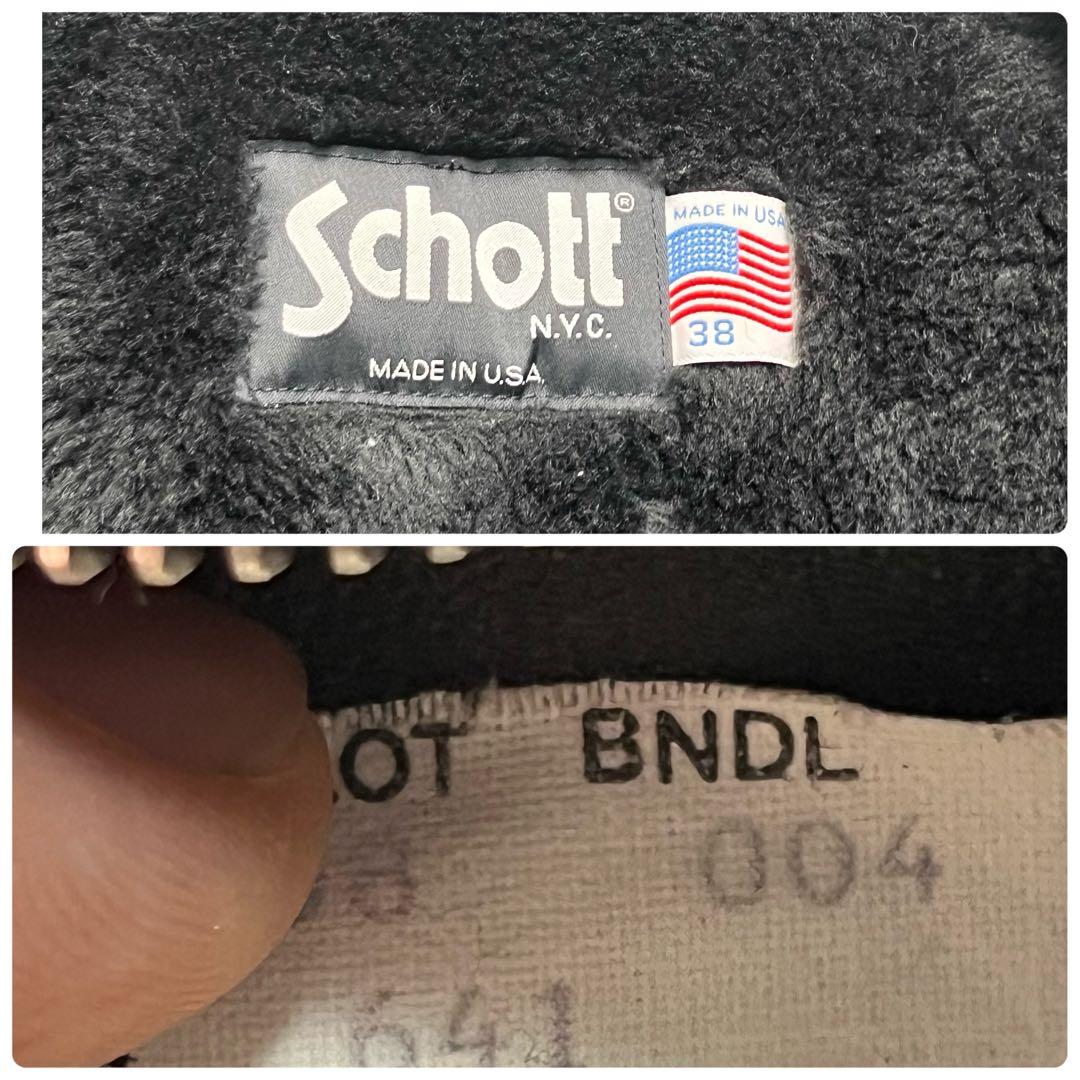 ワ*ズ様 近年/革の張り◎✨【米国製】schott シングルライダース 38si