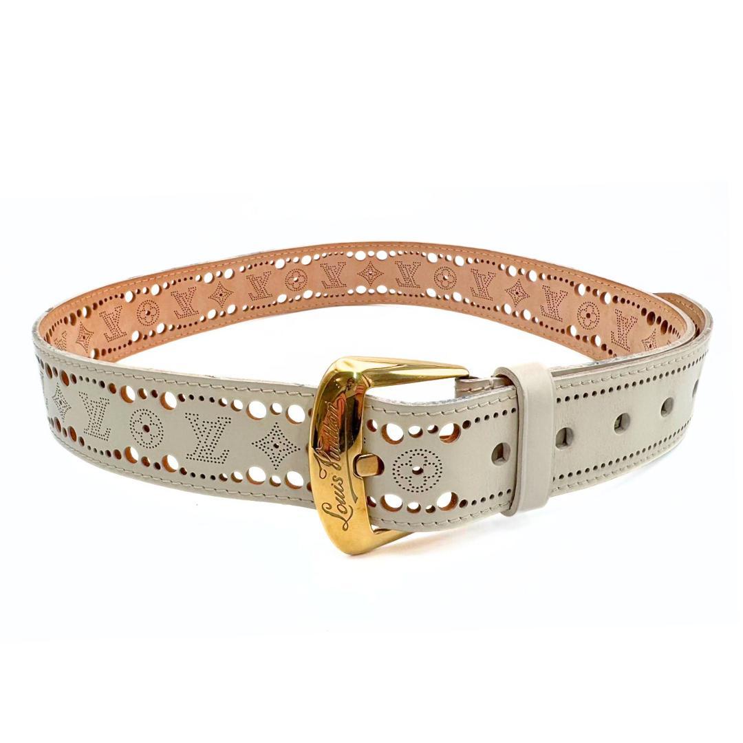 ぬ ルイヴィトン サンチュール フェニックス ベルト パンチング85/34