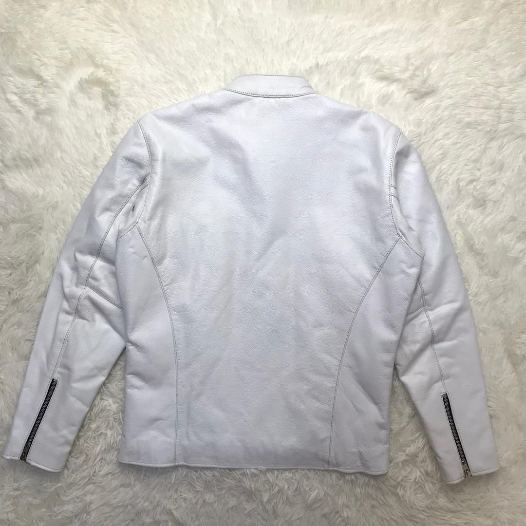 Freedom ライダースジャケット バッファローレザー 水牛革ジャン ホワイト