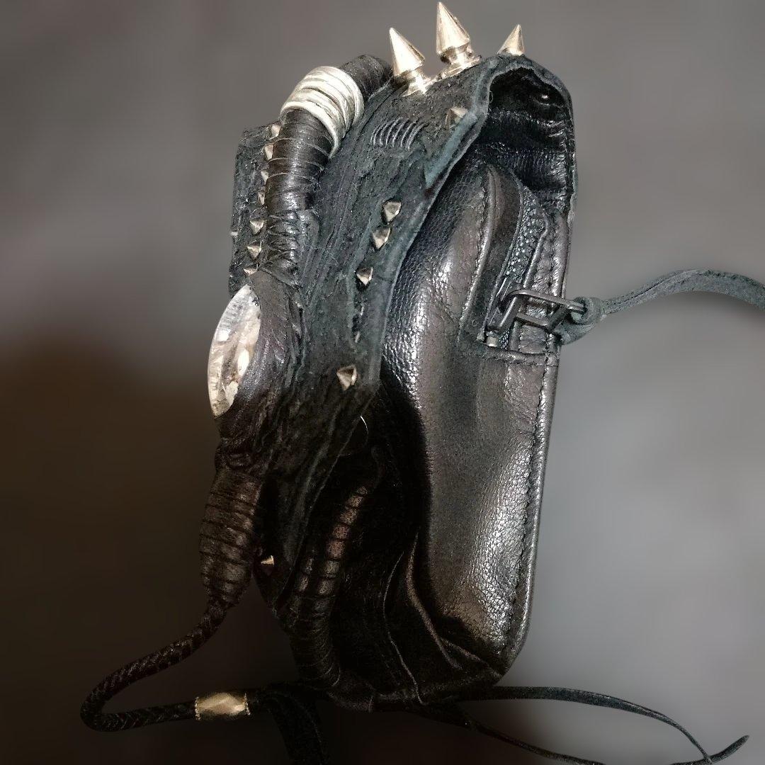 KMRii 鋲スタッズ レザーウエストポーチ