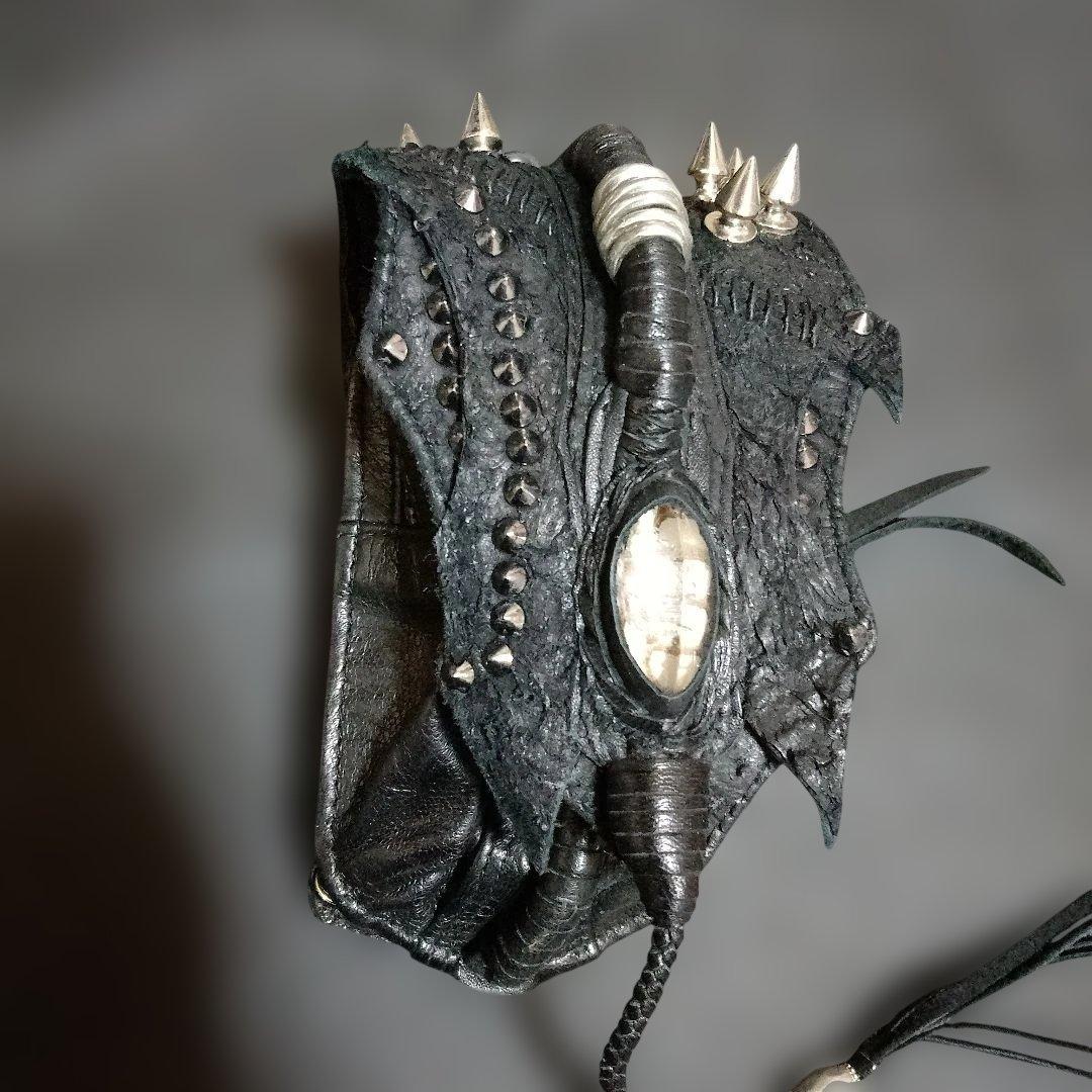 KMRii 鋲スタッズ レザーウエストポーチ