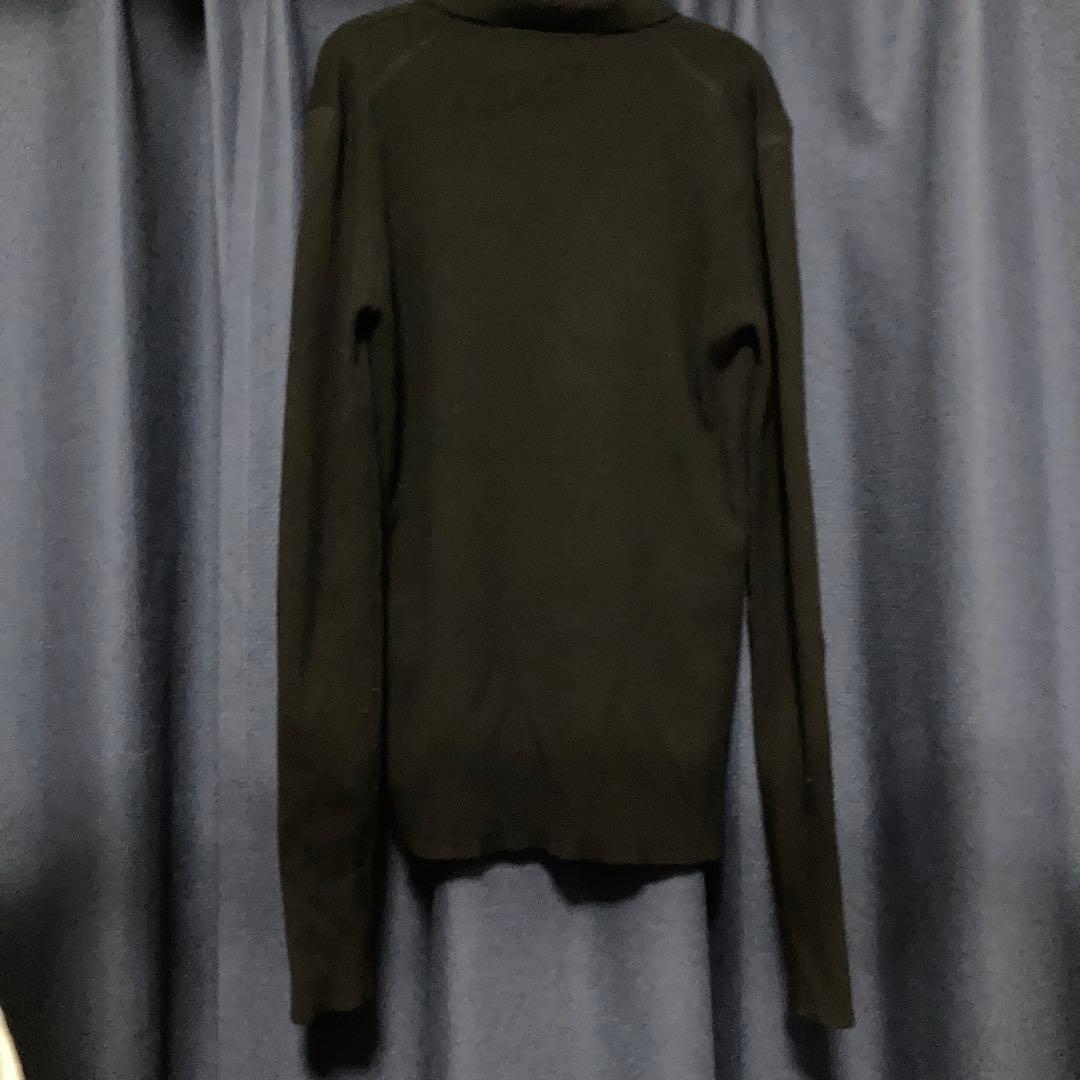 FRED PERRY 別注 ワンポイントロゴ刺繍 リブニットポロシャツ黒