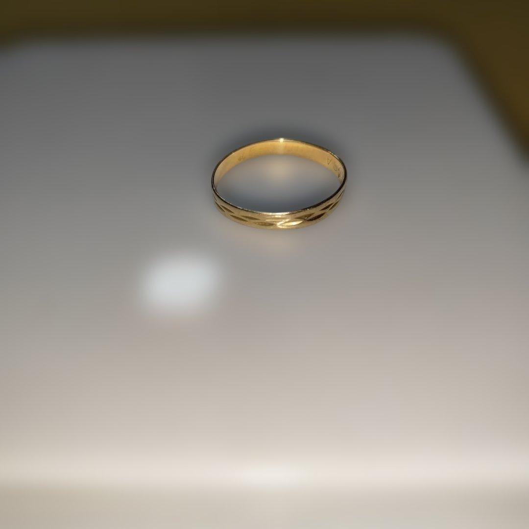 ラ*ン様 750 ゴールド シンプルリング　刻印あり
