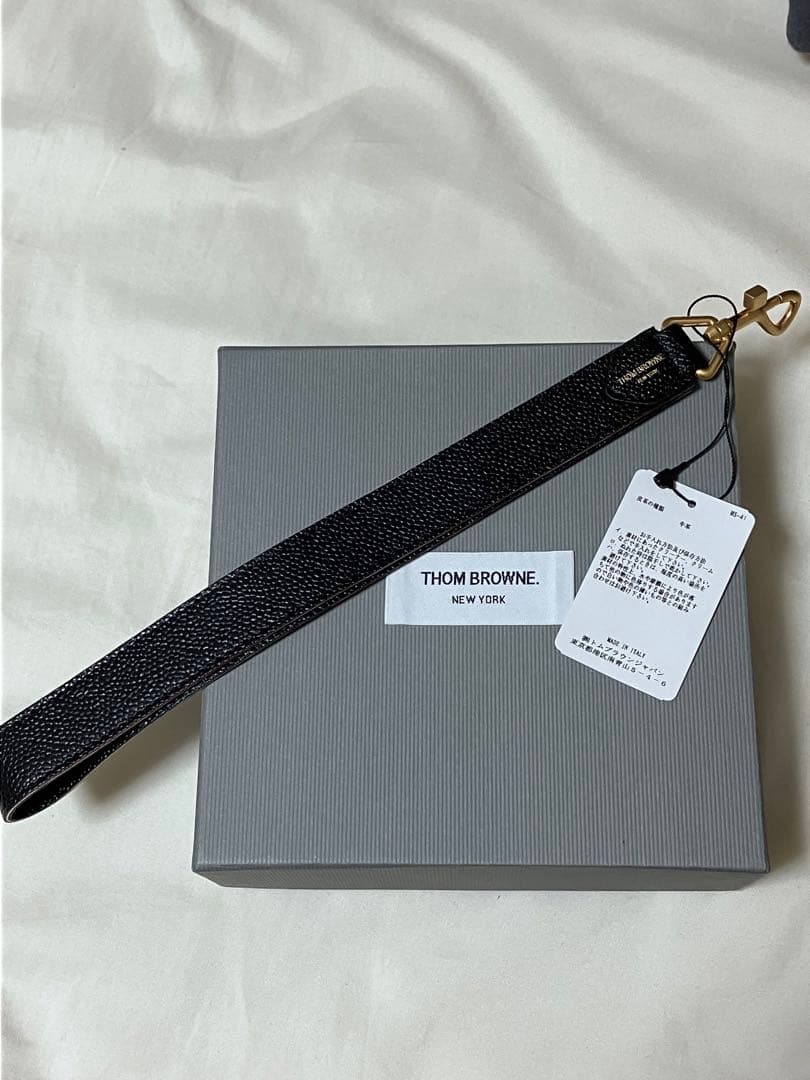 thom browne レザー　ストラップ　キーチェーン　キーホルダー