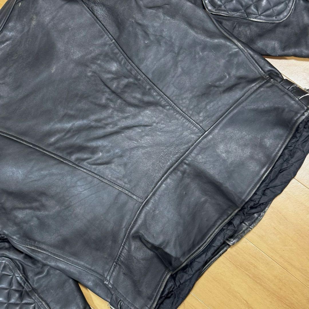EAGLE 70s イングランド製 セミダブルライダースジャケット ロンジャン