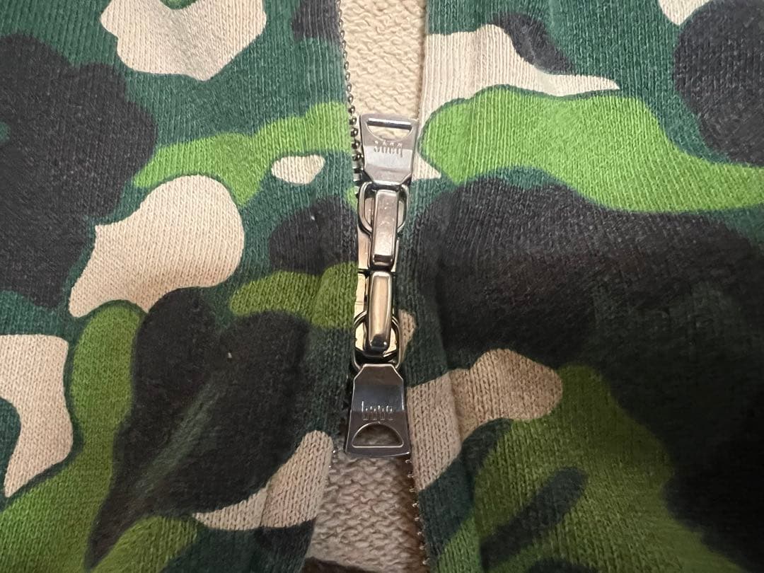 a bathing ape ABC camo green フルジップパーカー