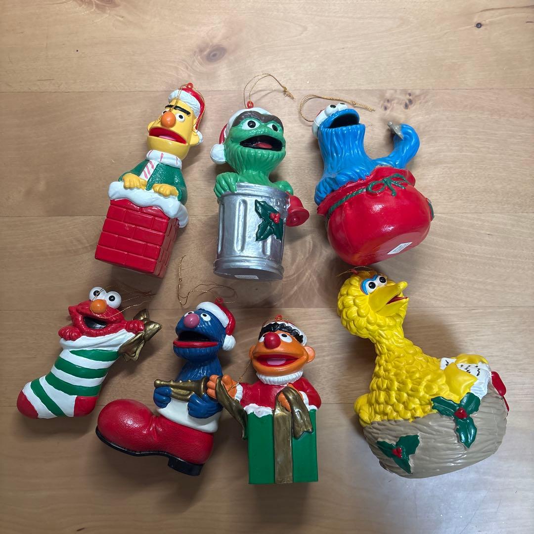 新品 セサミストリート クリスマス オーナメント 7体全セット