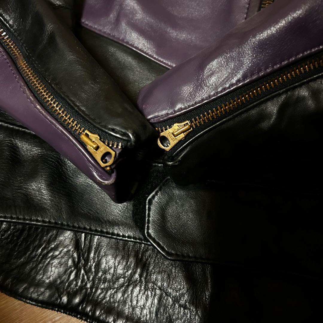 レア USA製 VANSON シングル ライダース ジャケット 38 TALON