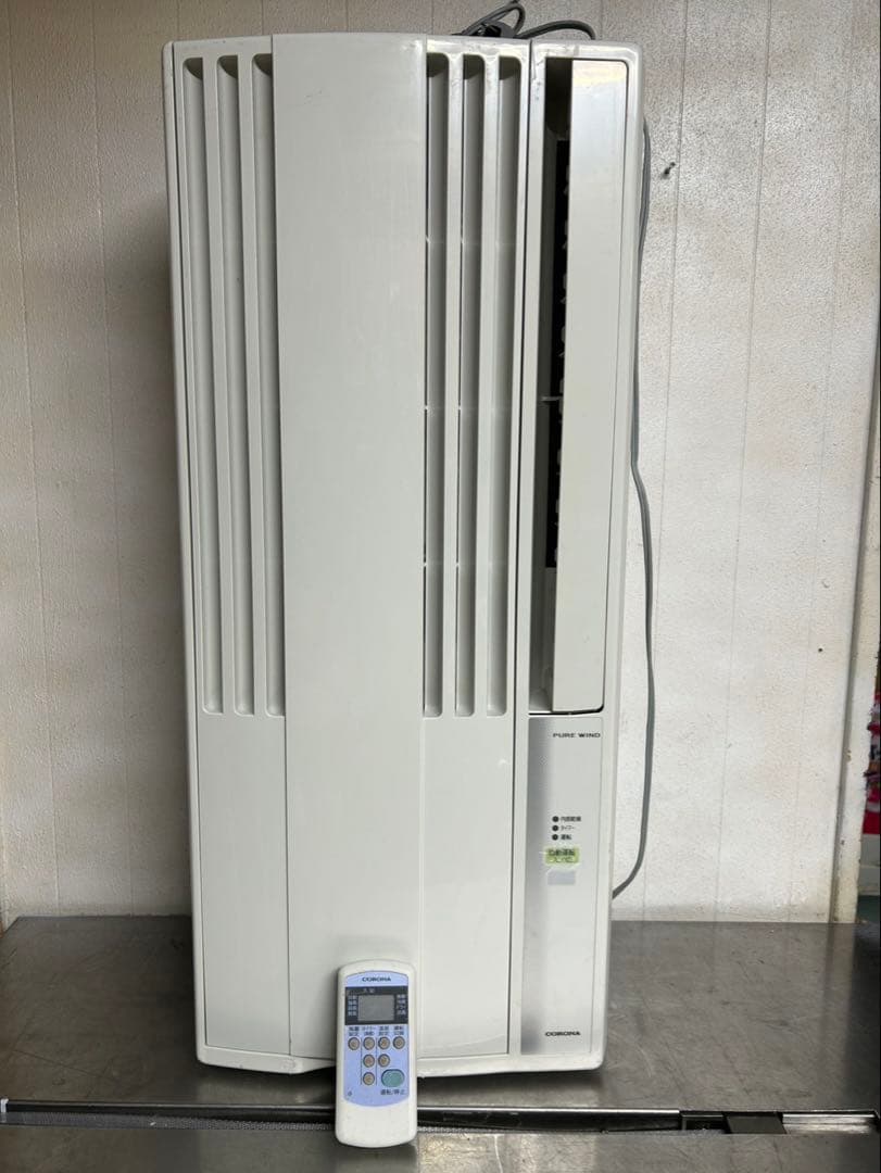 20年 コロナ窓用エアコン ホワイト冷房専用CWー16A リモコン付