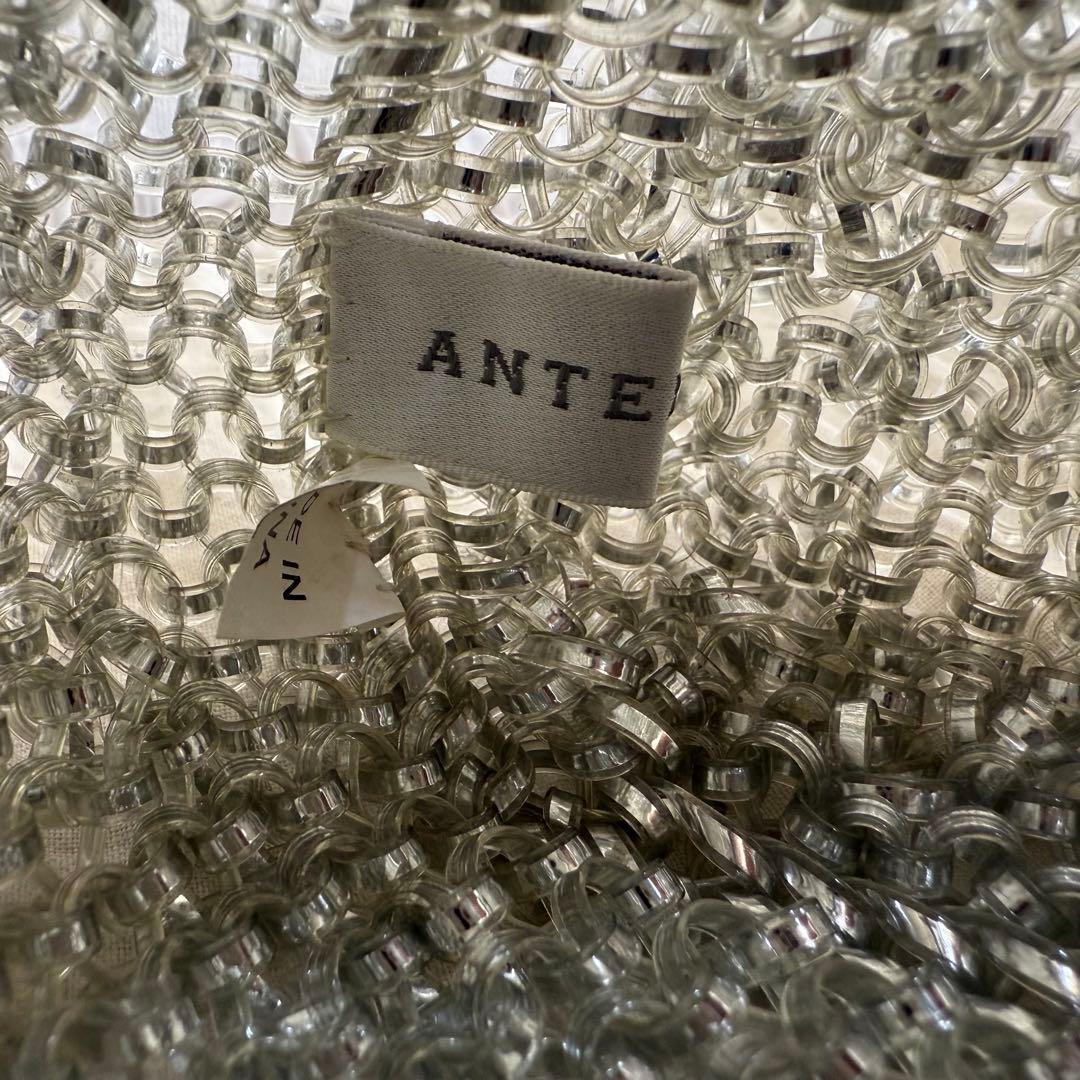 美品 ANTEPRIMA ミニボストンバッグ ワイヤー 袋付 シルバー