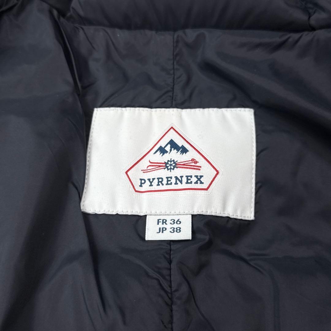 ピレネックス グルノーブル ファー ダウンコート ディープインク サイズ38