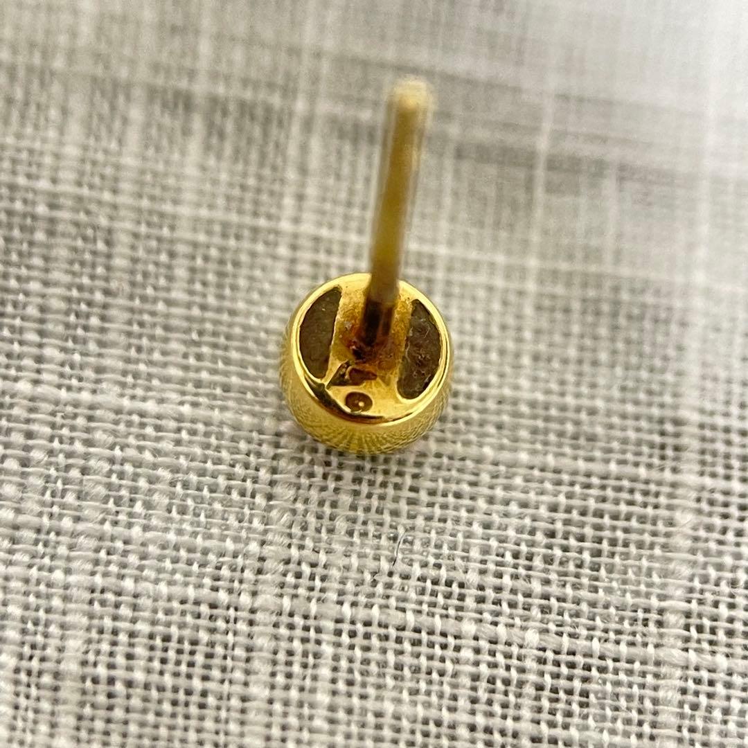 ゴールド ダイヤモンド スタッドピアス 片耳用