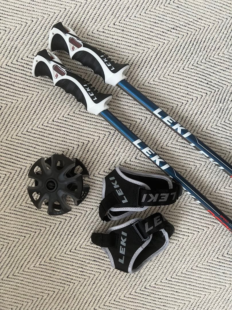 【美品】LEKI スキーストック 伸縮式 トリガーシステム