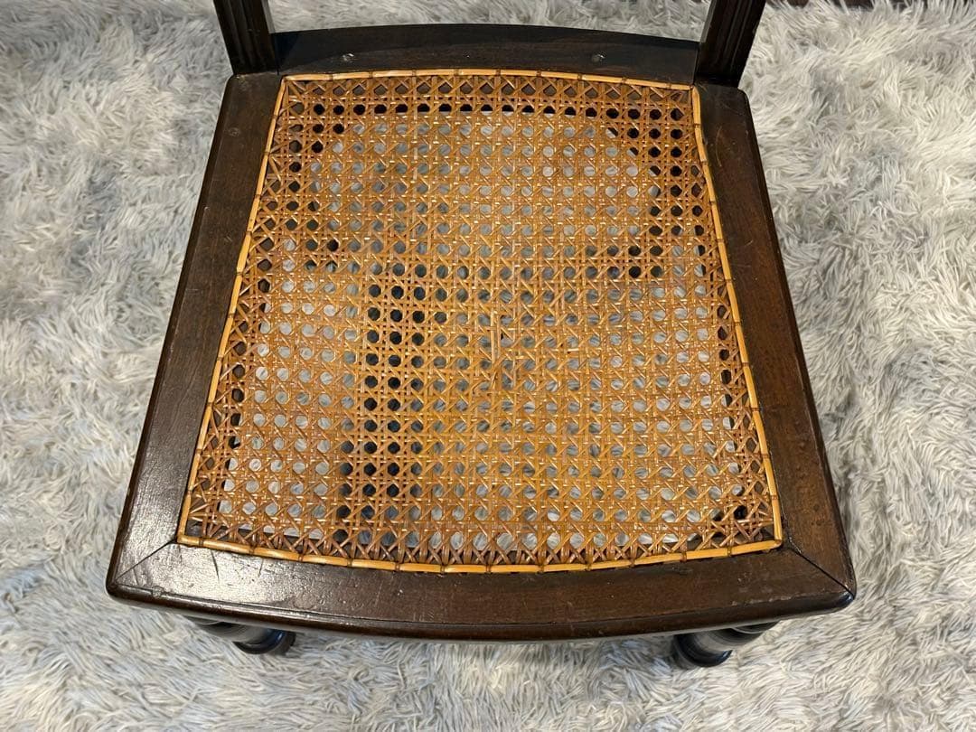 希少　フレンチクラシック　アンティークチェア　ヴィンテージ　無垢材　ラタン　IH