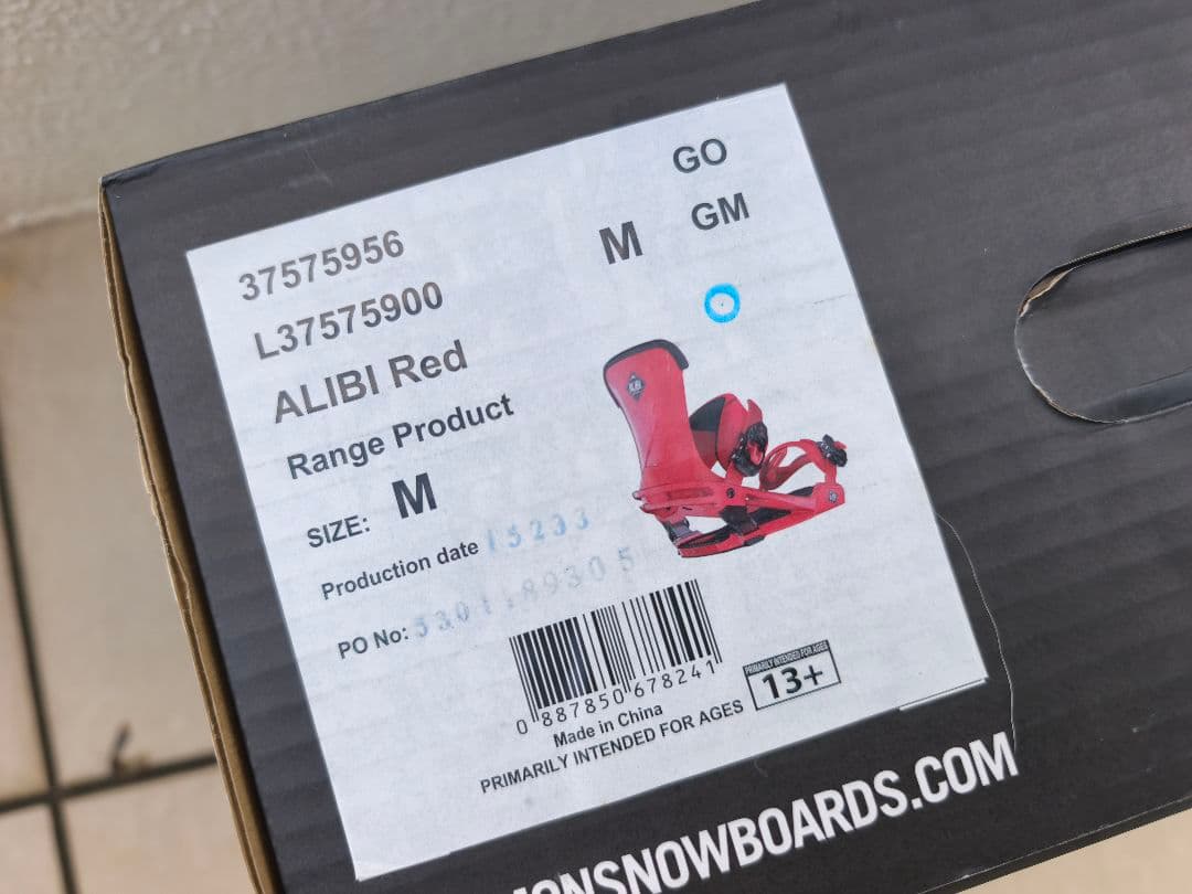 Salomon ALIBI Red ビンディング Mサイズ