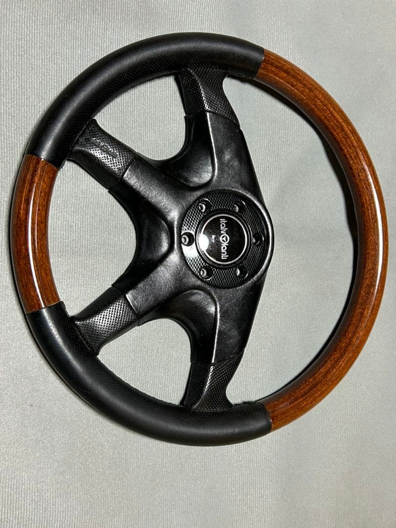 italvolanti ステアリング ウッド レザー　37パイ