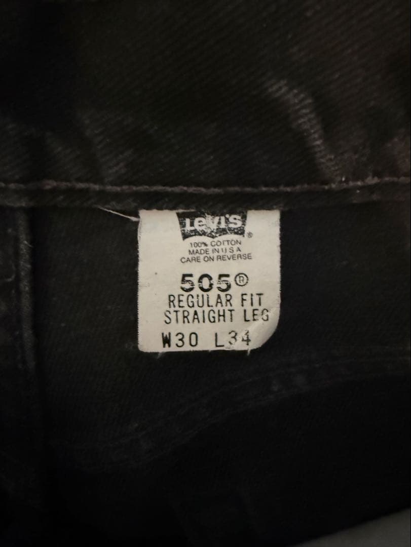 リーバイス 505 0260 USA サルファブラック デニム 00s w30