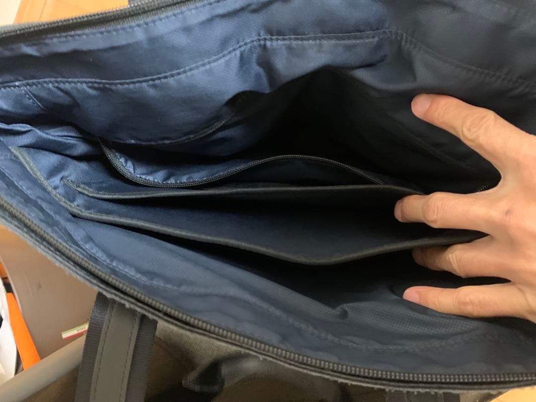 TUMI ALPHA コンパニオントートバッグネイビー×グレー