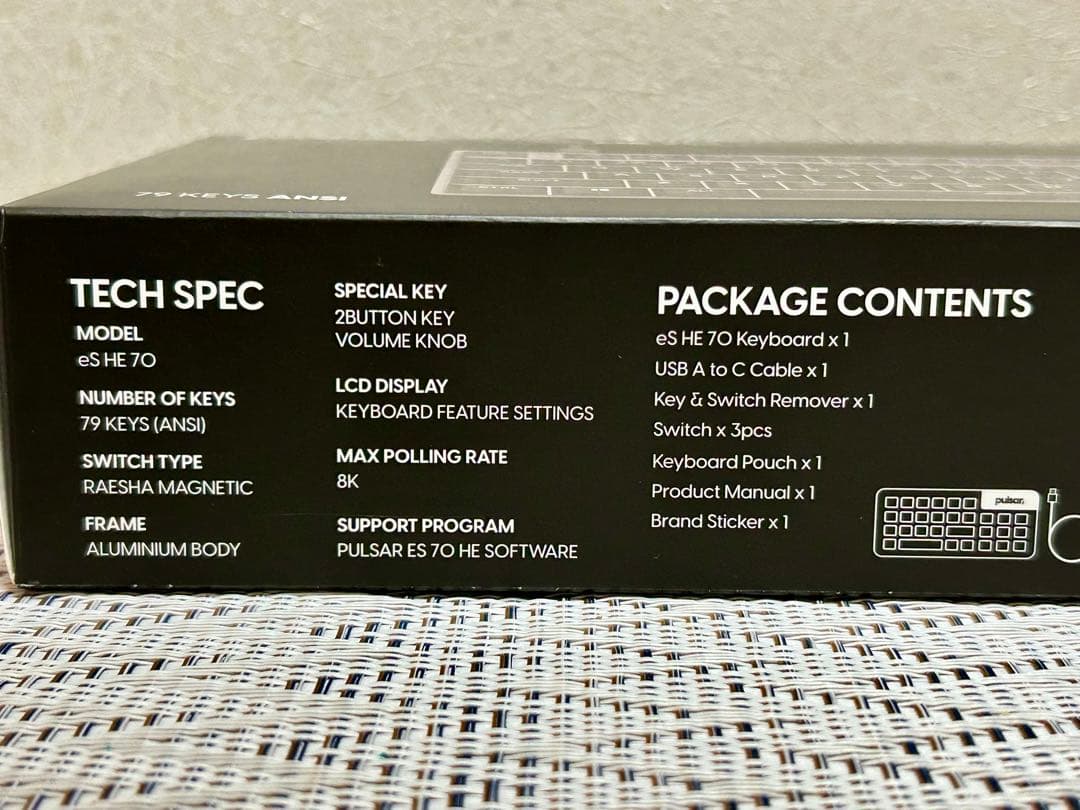 Pulsar eS HE70 ANSI ゲーミングキーボード