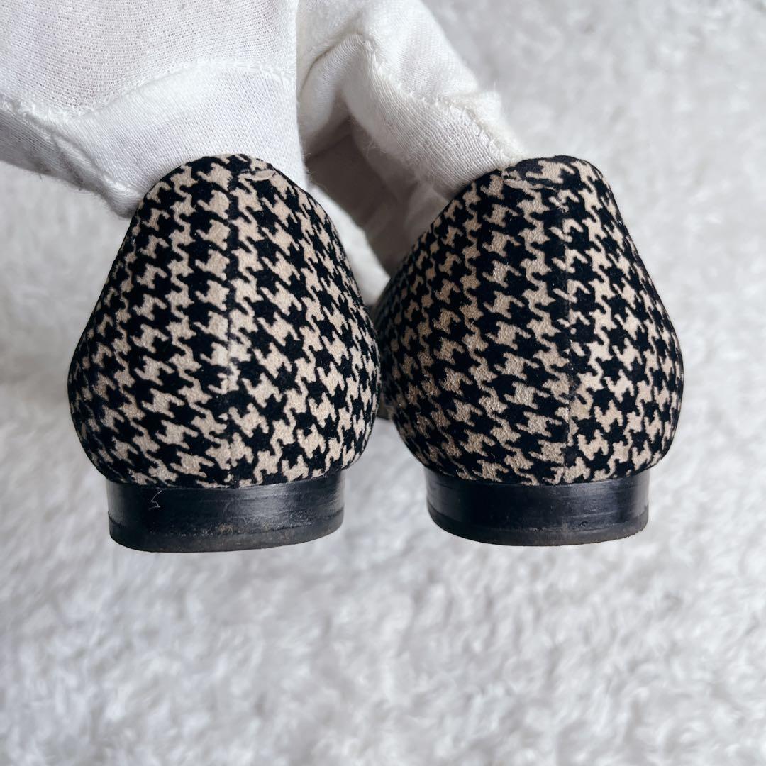 良品 ペリーコ パンプス アネッリ フィッビア 千鳥格子 フラット バックル