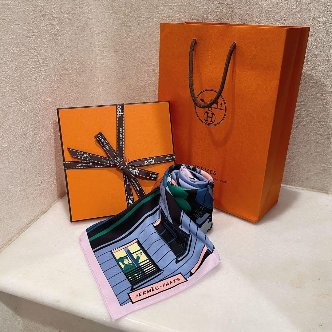 エルメス カレ70 ピンク パープル