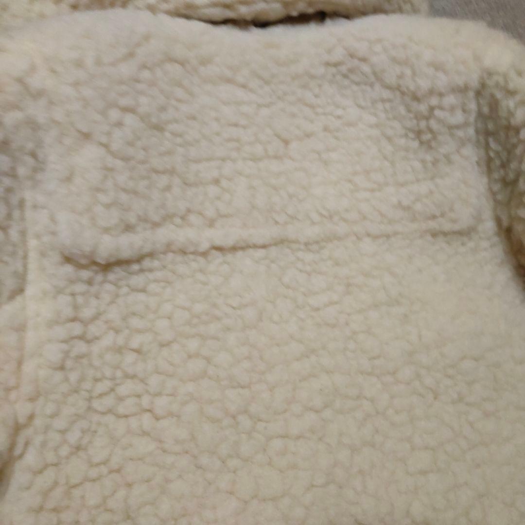 gloverall オフホワイト ダッフルコート モコモコウール 38 フード