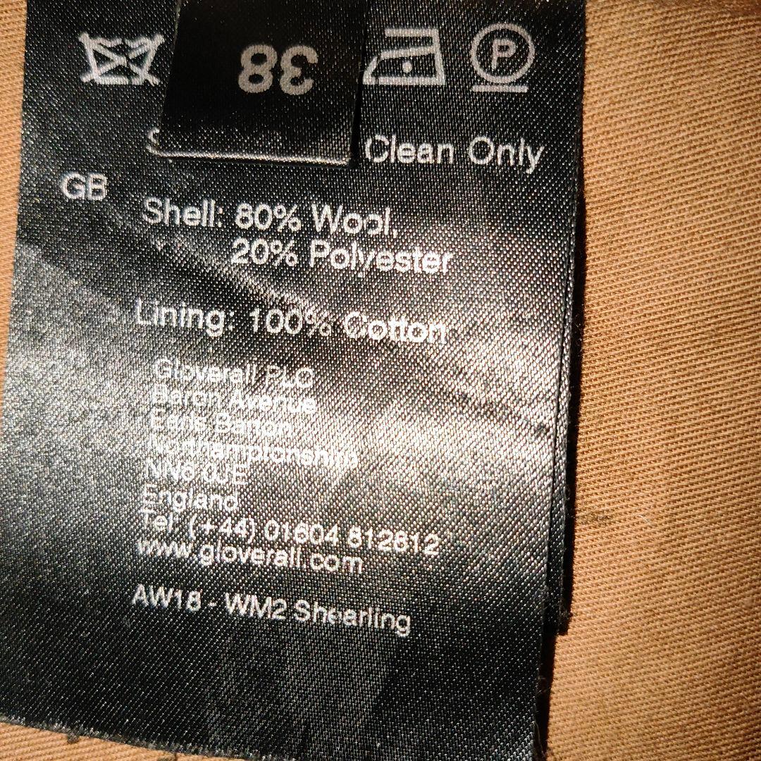 gloverall オフホワイト ダッフルコート モコモコウール 38 フード