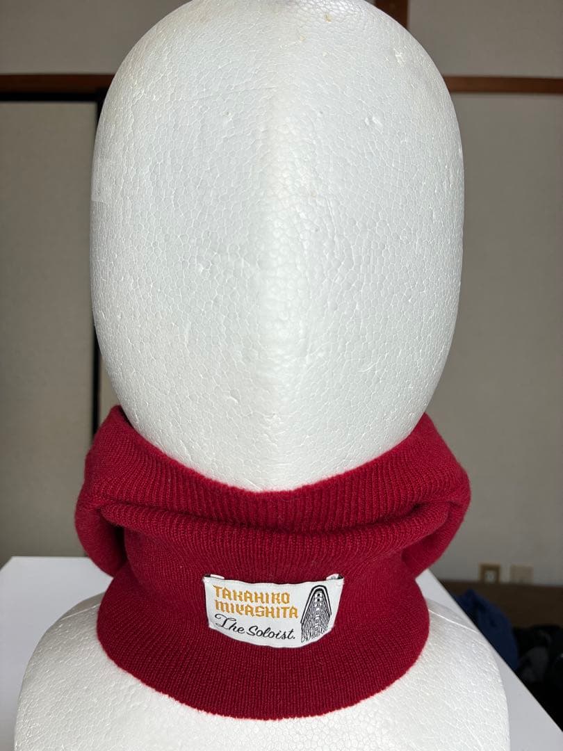 ソロイスト　 22AW バラクラバ　希少カラーレッド　タートルネックウォーマー