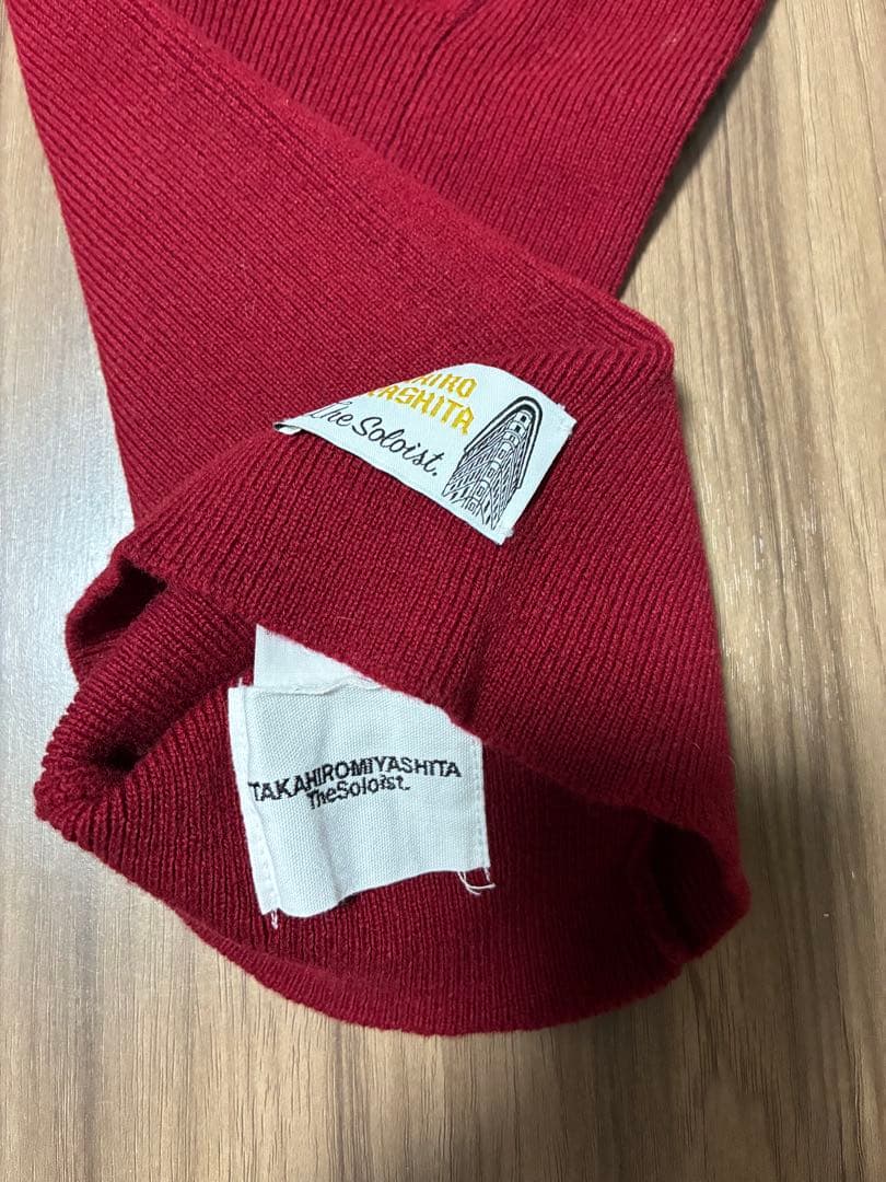 ソロイスト　 22AW バラクラバ　希少カラーレッド　タートルネックウォーマー